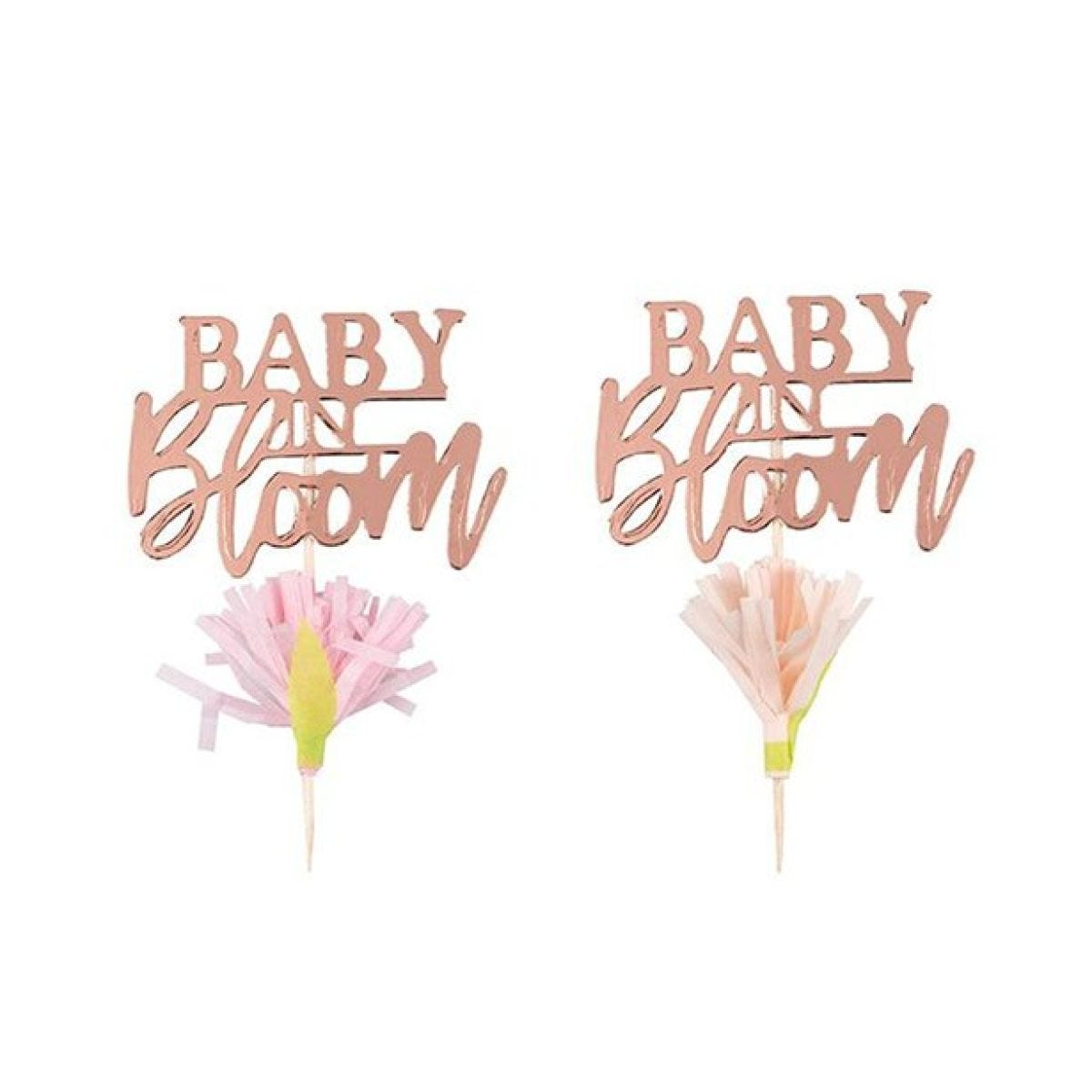 Baby In Bloom Cupcake Toppers