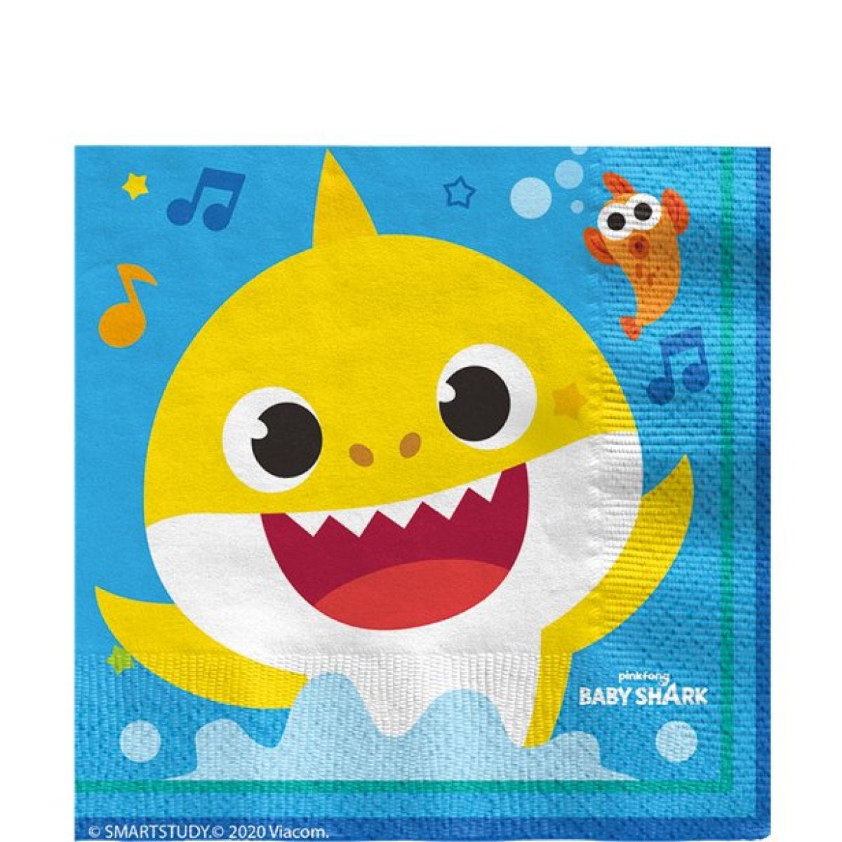 Baby Shark Paper Lunch Napkins - 33cm (16pk)