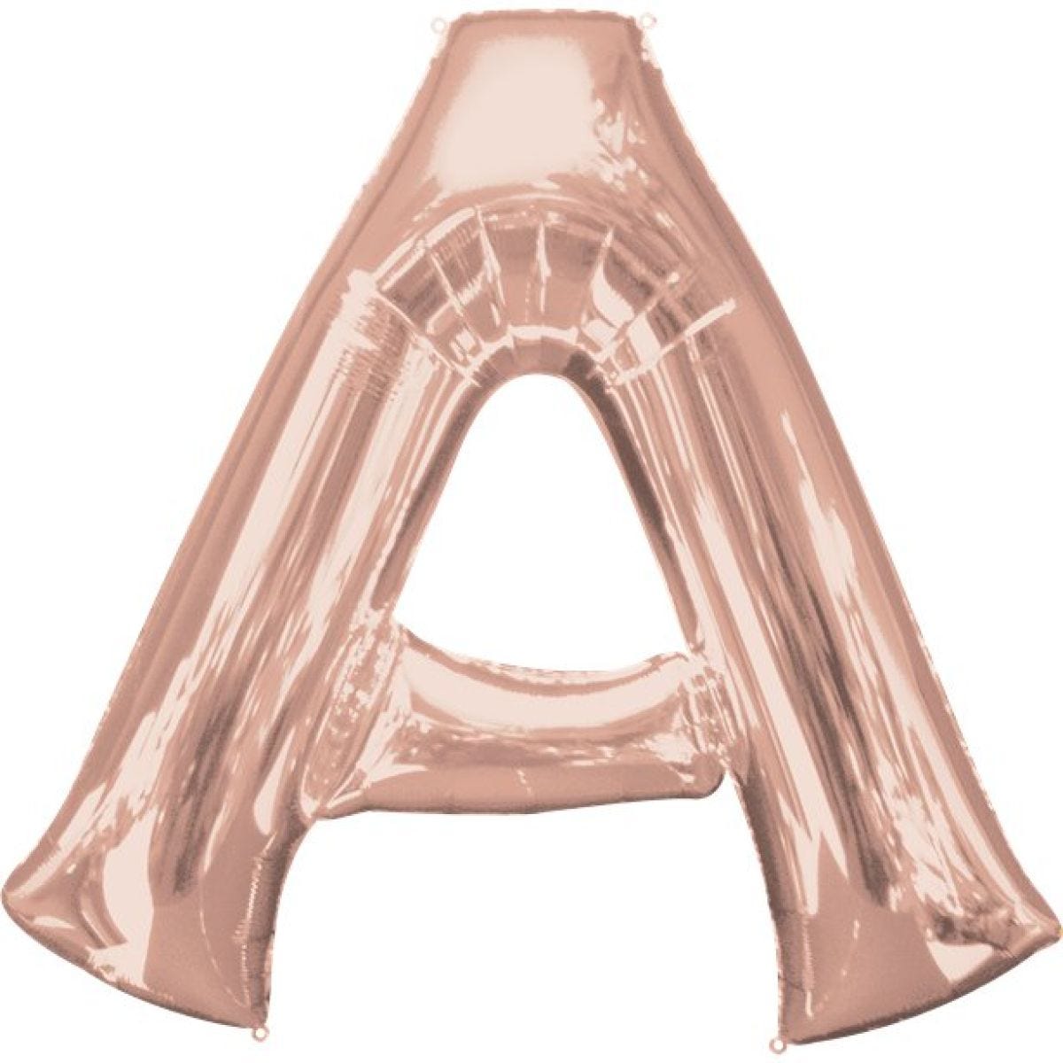 Rose Gold Letter A Balloon - 34" Foil