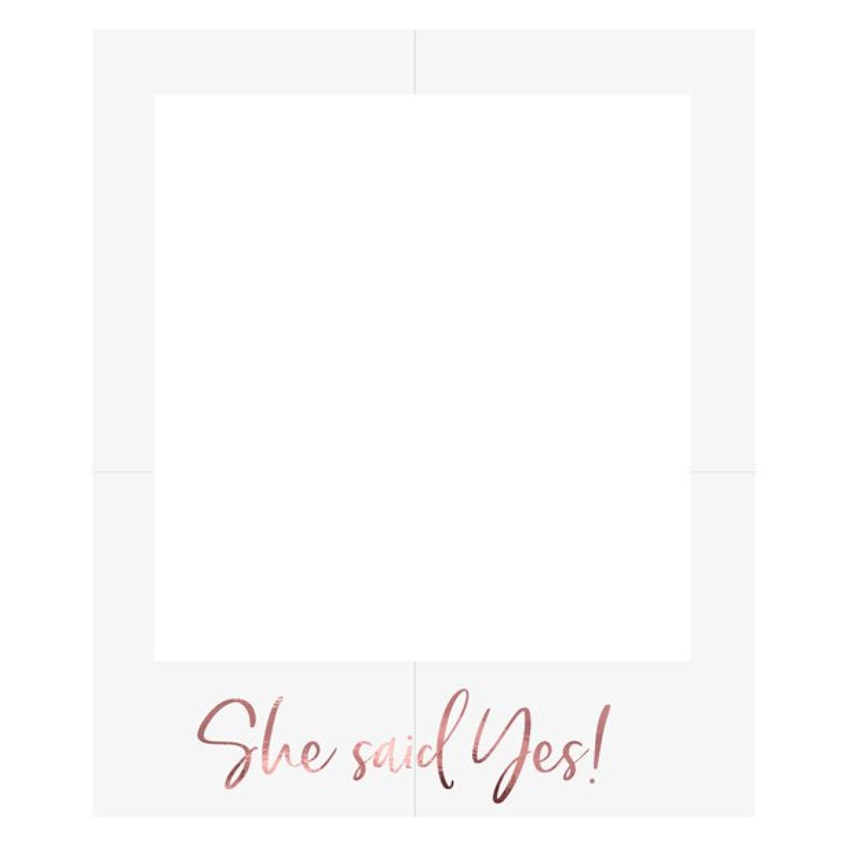 She Said Yes Rose Gold Selfie Photo Frame - 60cm