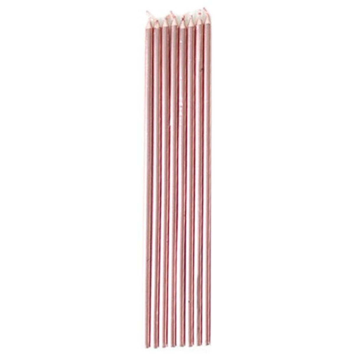 Rose Gold Tall Candles - 16cm