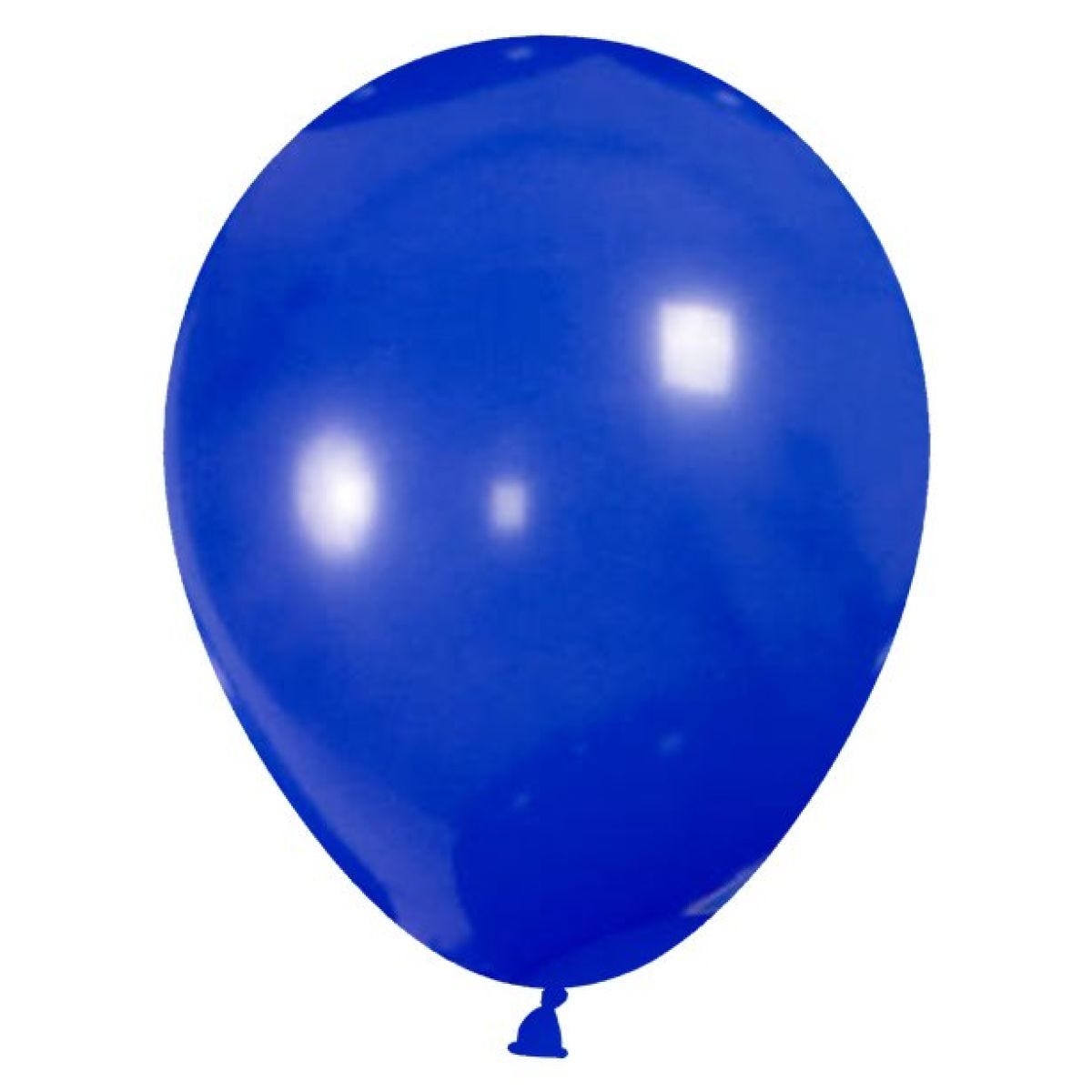 Blue Balloons with Ribbon - 9" Latex