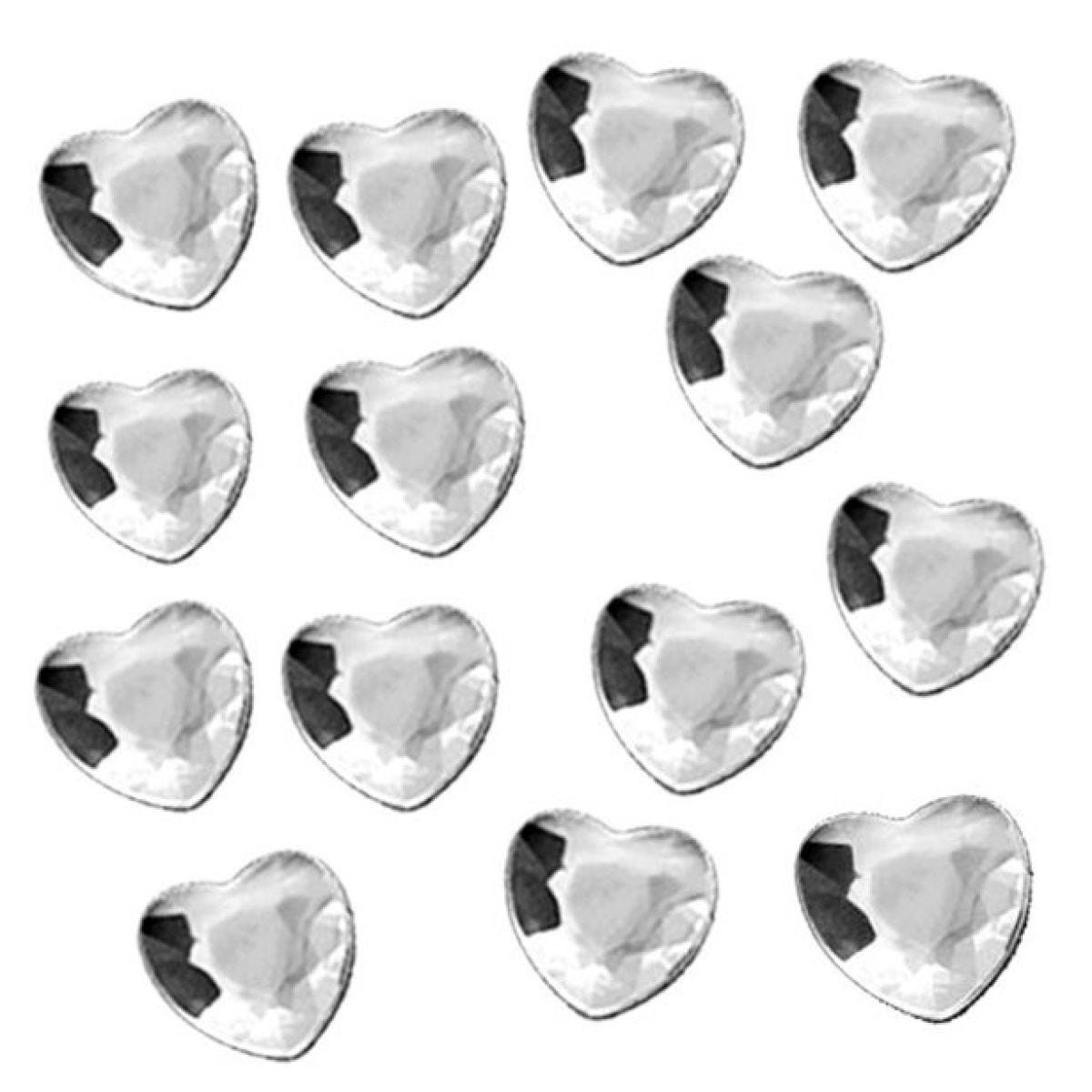 Silver Hearts Table Diamantes