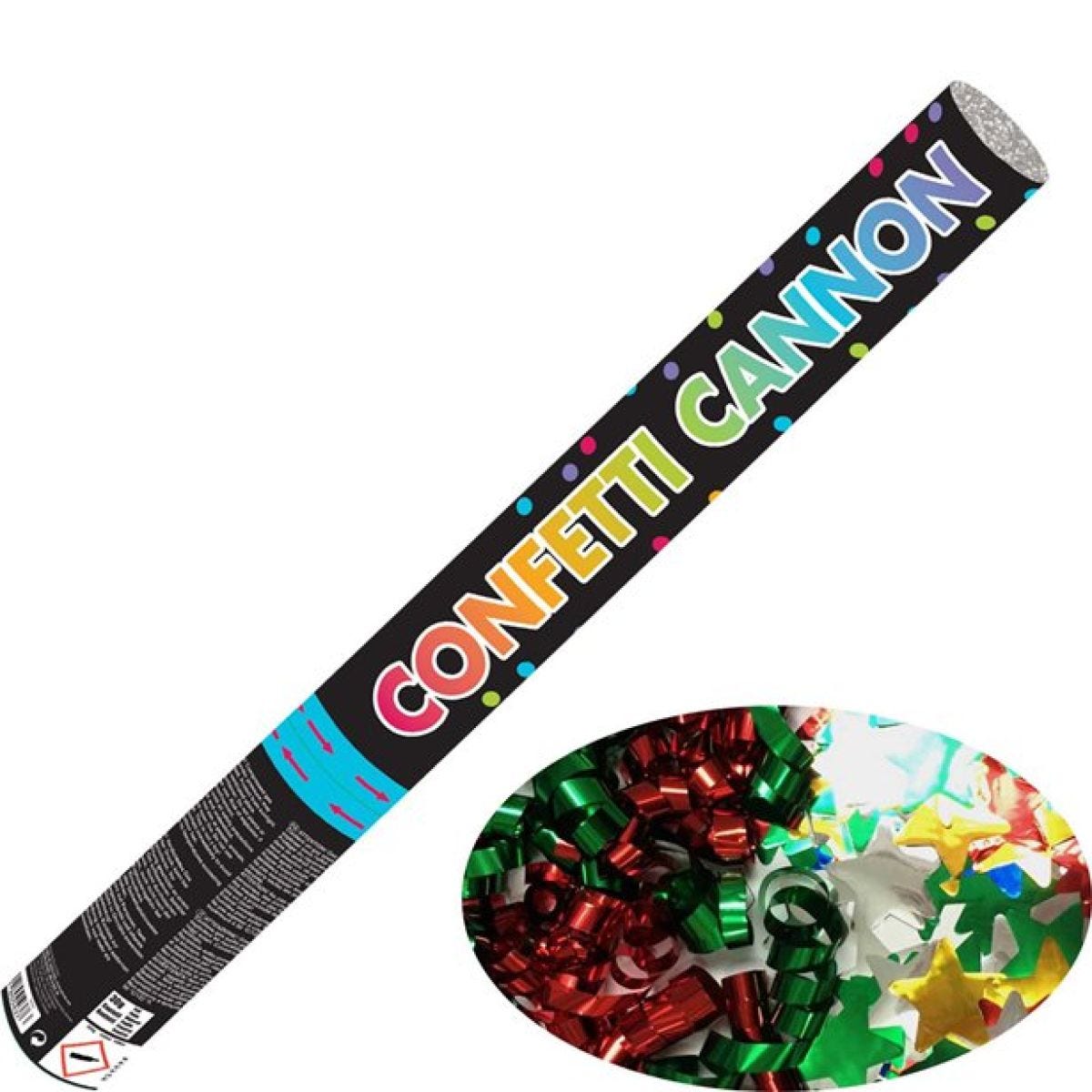 Multi Coloured Foil Confetti Cannon - 58cm