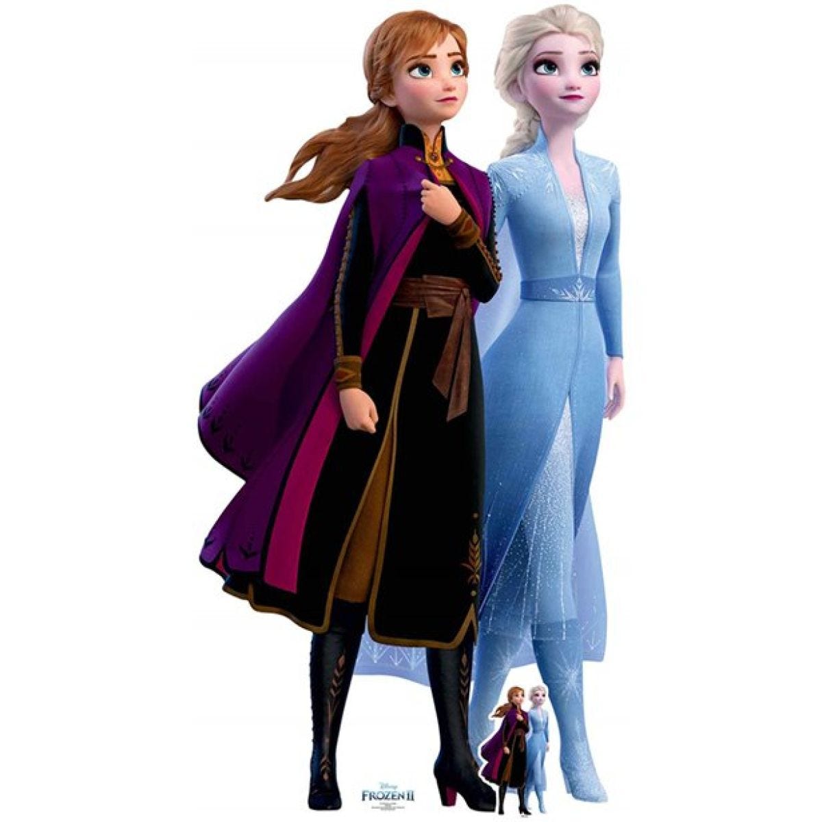 Life  Size Disney Anna & Elsa Cardboard Cutout - 182cm x 96cm