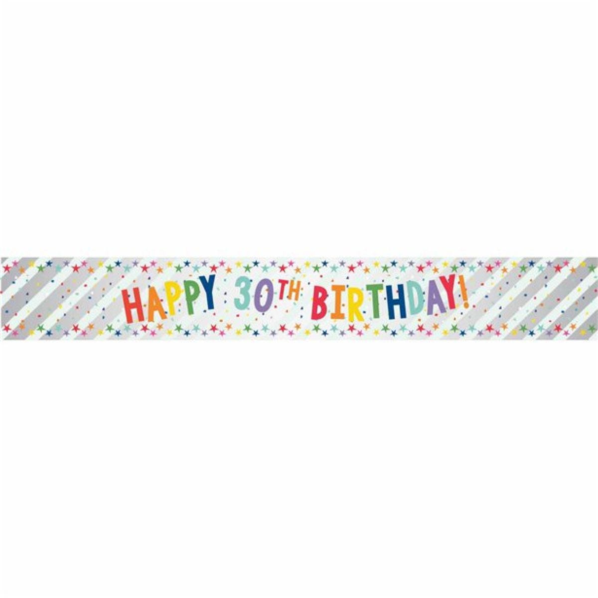 Happy 30th Birthday Foil Banner
