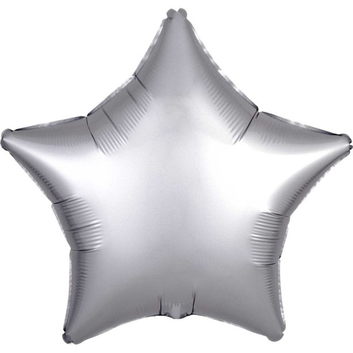 Platinum Satin Luxe Star Foil Balloon - 18"