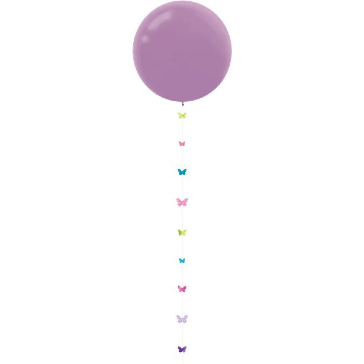 Glitter Butterflies Paper Balloon Tail - 1.8m