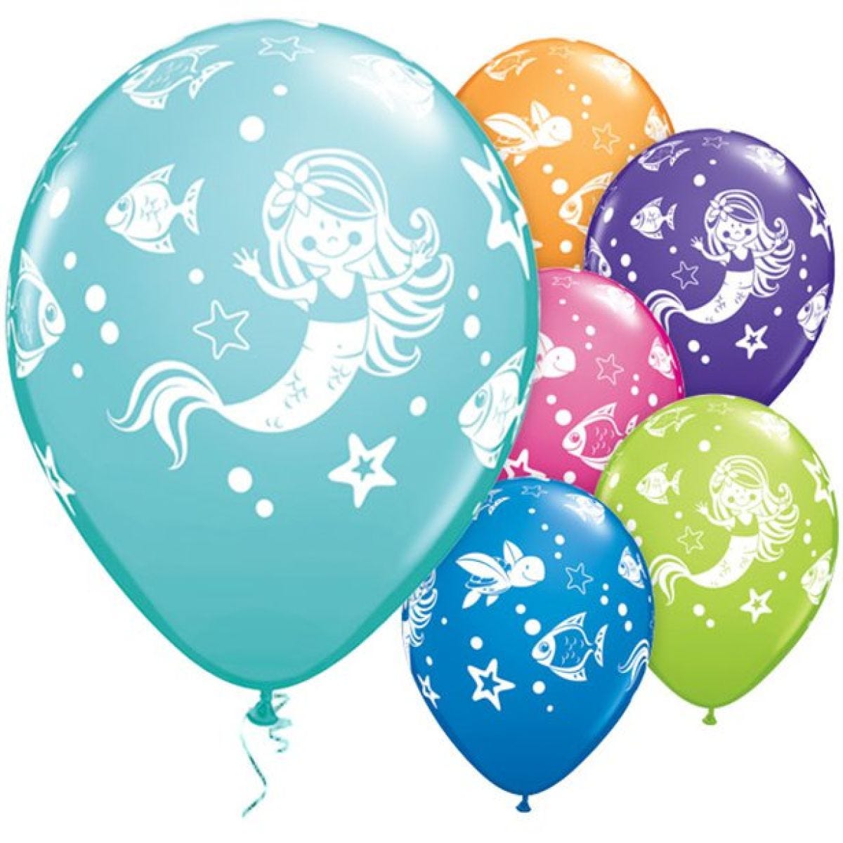 Mermaid Assorted Balloons - 11&apos;&apos; Latex