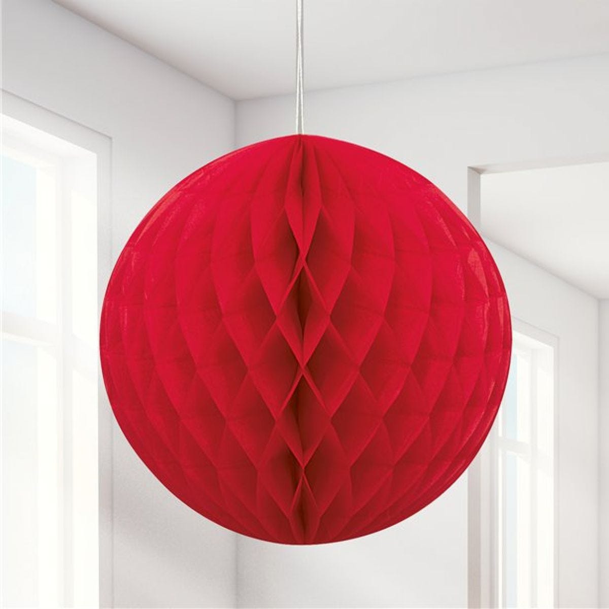 Red Honeycomb Ball Decoration - 20cm