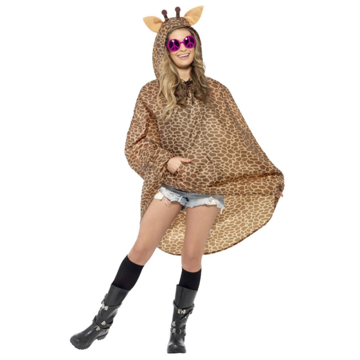 Giraffe Party Poncho - Adult Costume