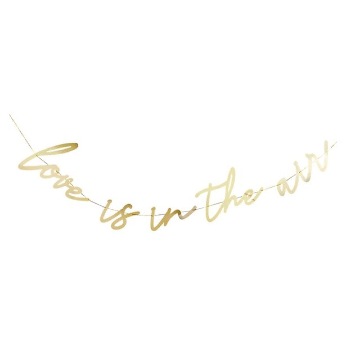 Gold Love Is In The Air Letter Banner - 2m