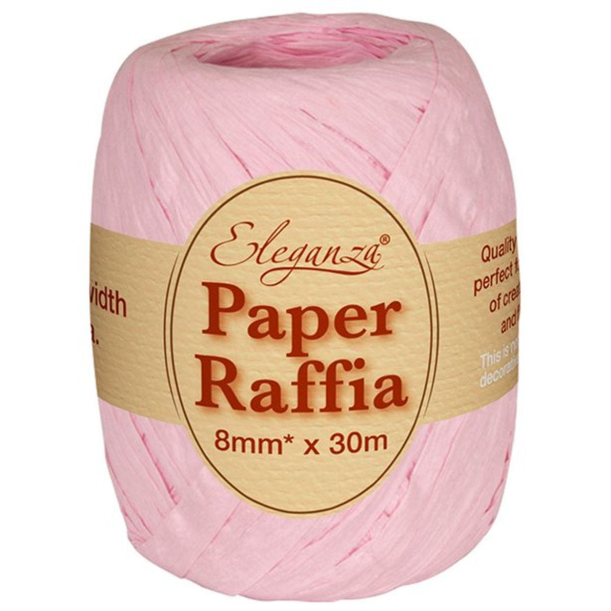 Pastel Pink Paper Raffia - 30m