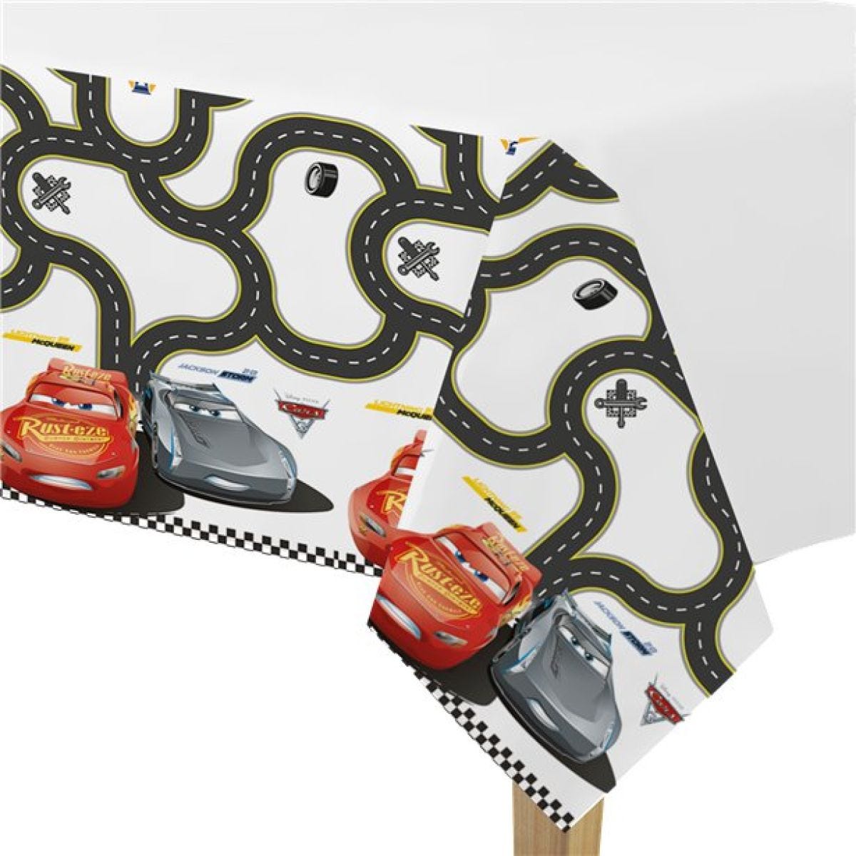 Disney Cars 3 Plastic Table Cover - 1.2m x 1.8m