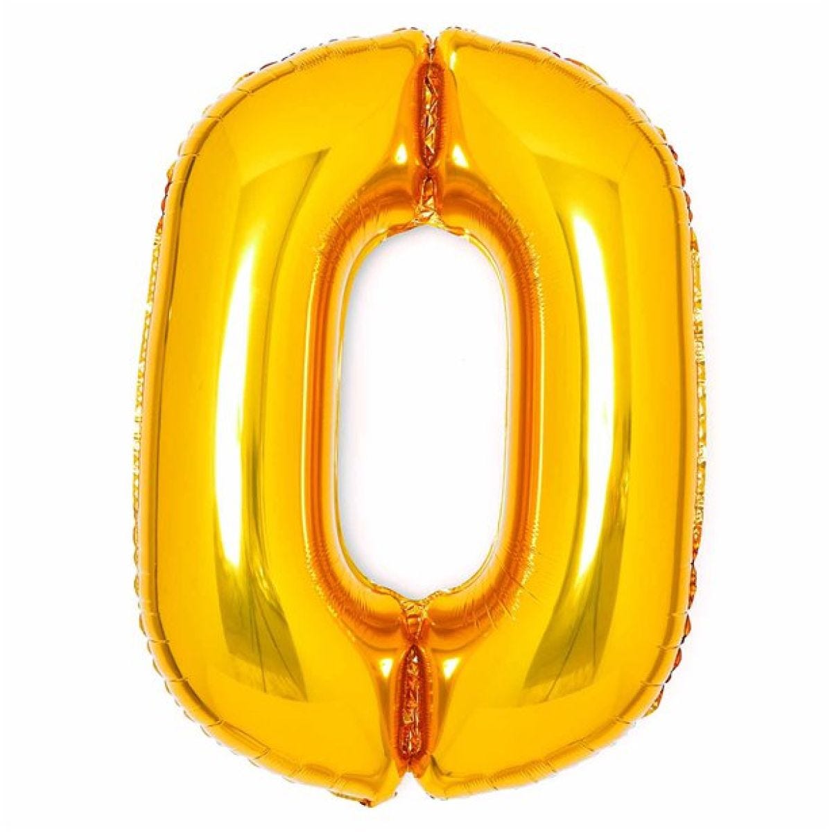 Number 0 Gold Foil Balloon - 34"