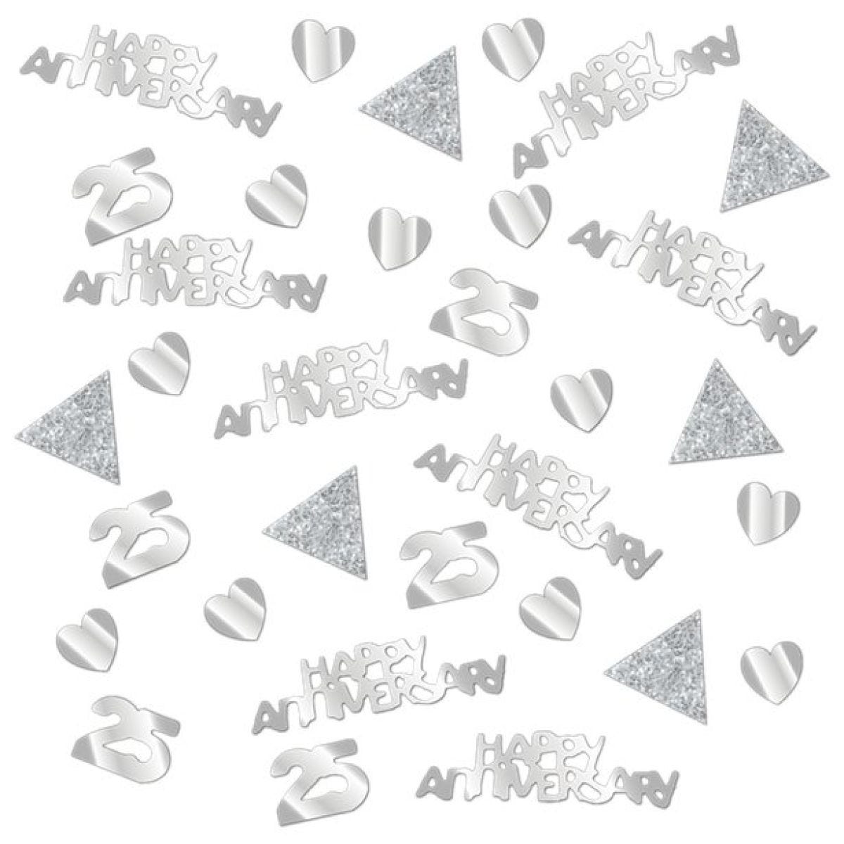 25th Silver Sparkling Wedding Anniversary Table/Invite Confetti
