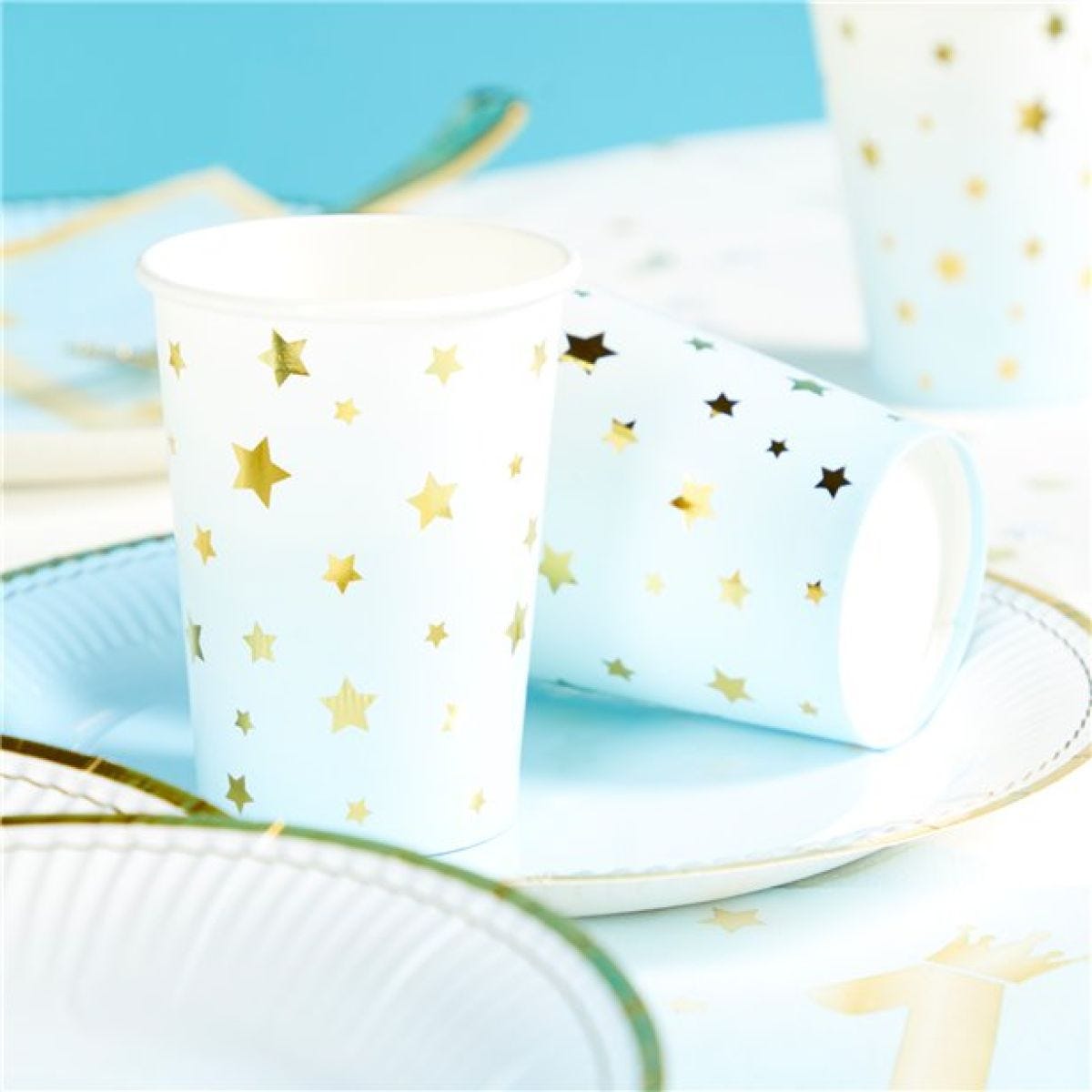 1st Birthday Blue Paper Cups - 250ml