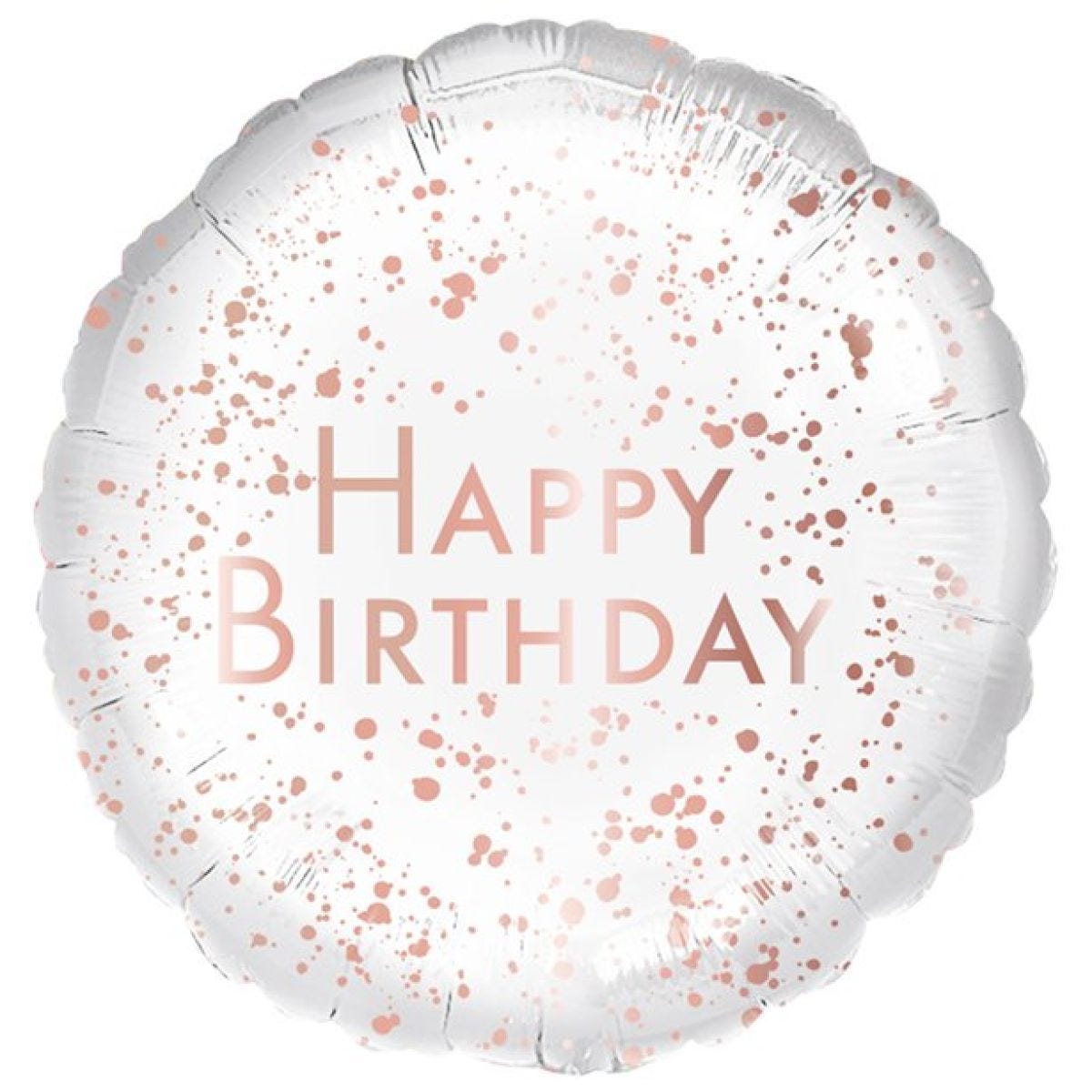 Happy Birthday Rose Gold Foil Balloon - 18"