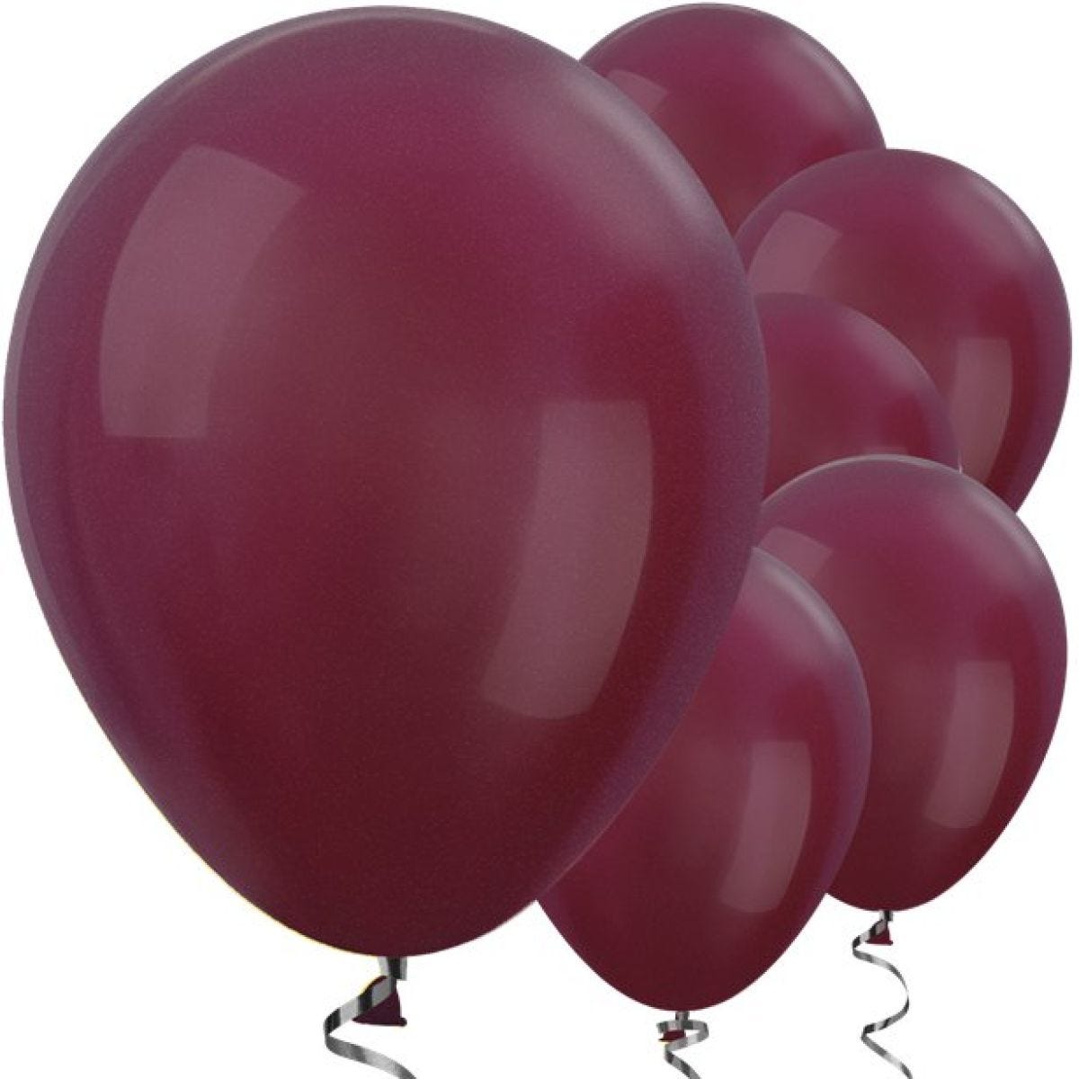 Burgundy Metallic Balloons - 12" Latex Balloons