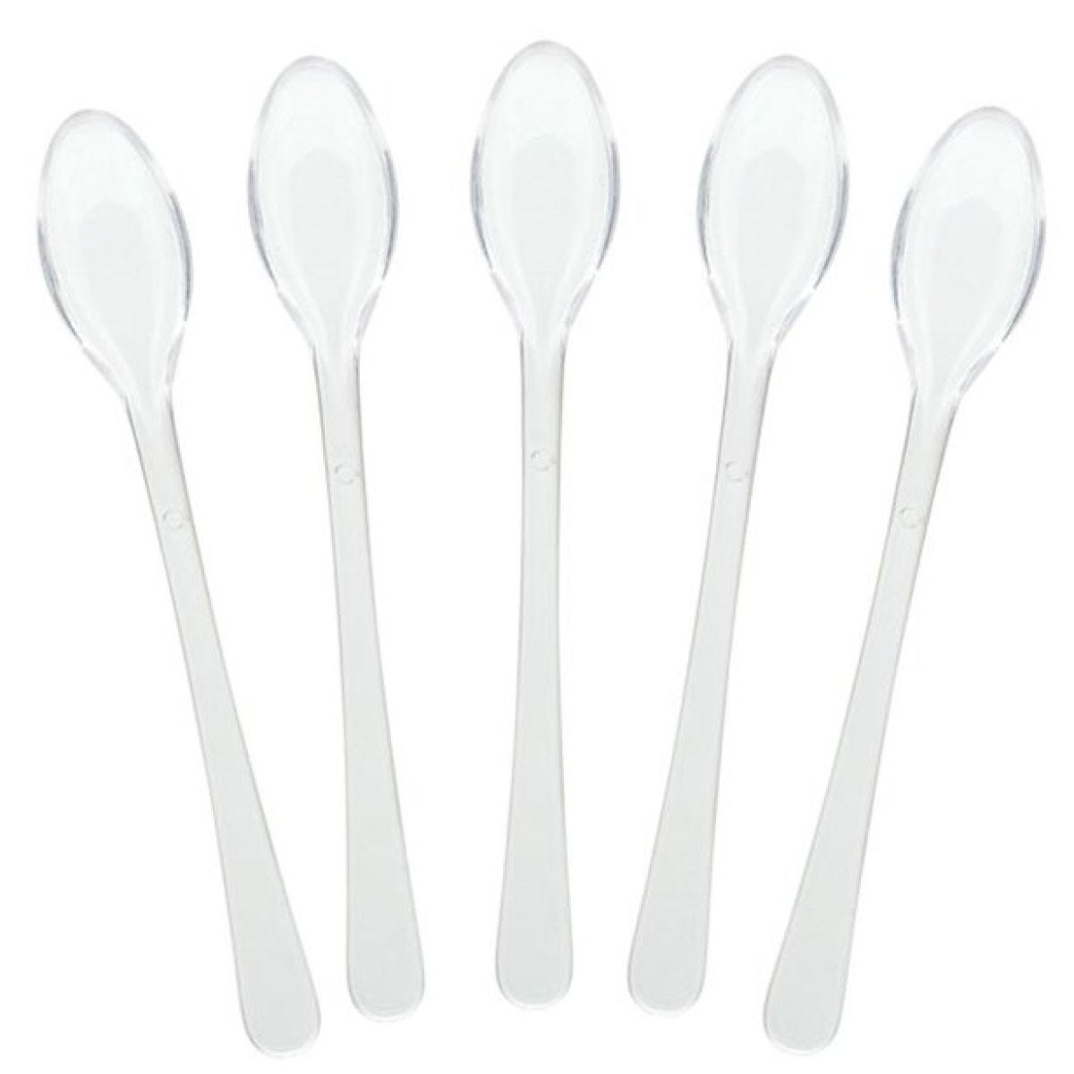 Clear Plastic Mini Spoons