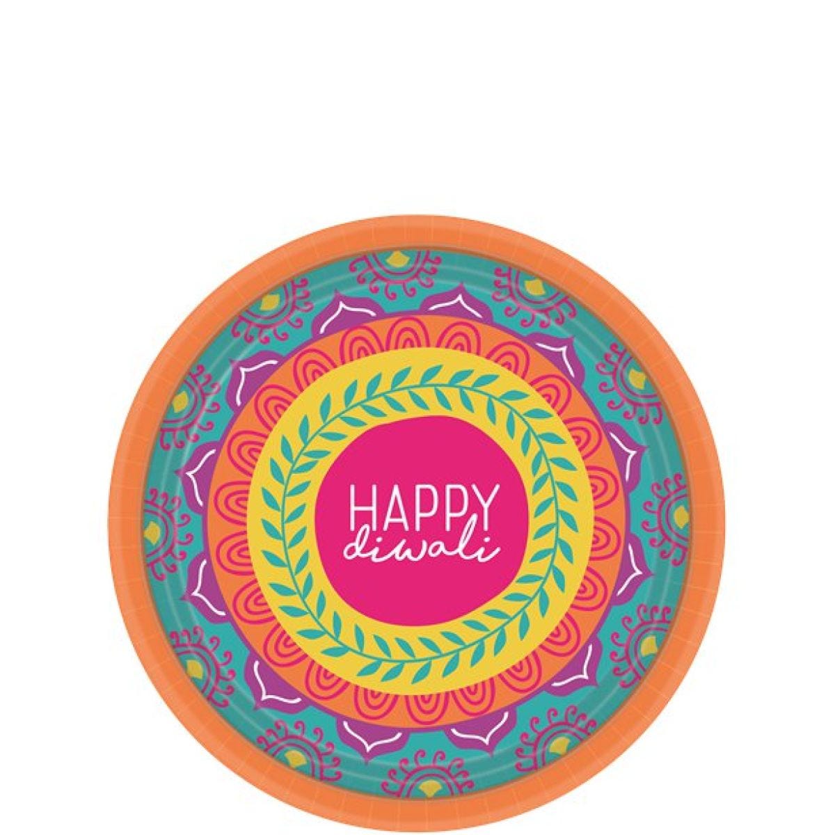 Diwali Paper Plates - 17.5cm
