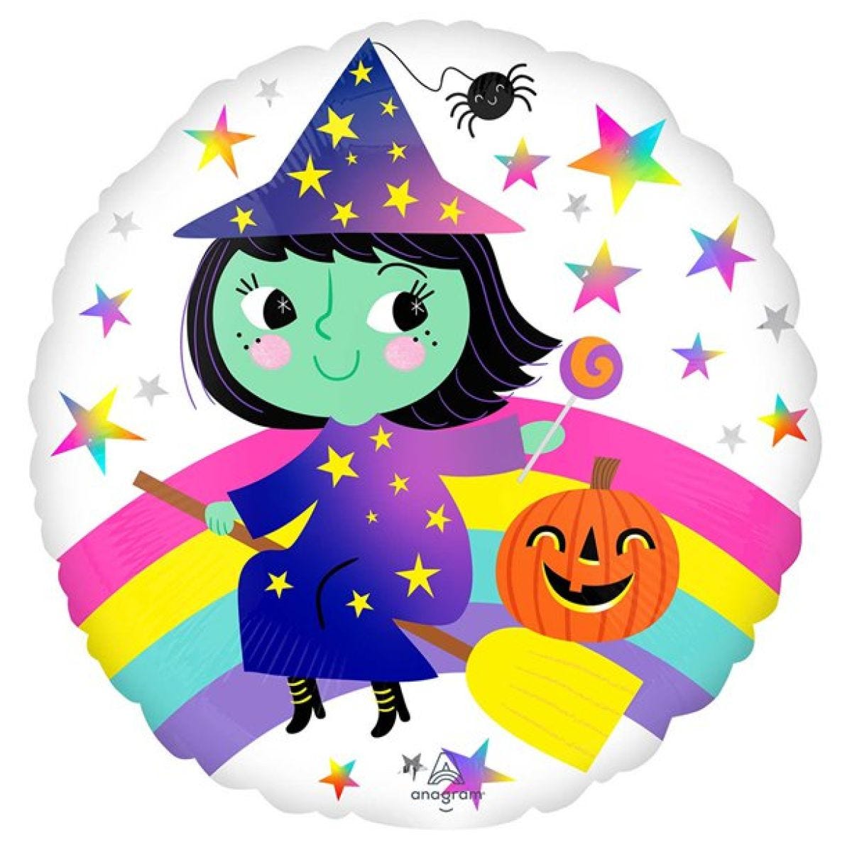 Rainbow Witch Balloon - 18" Foil