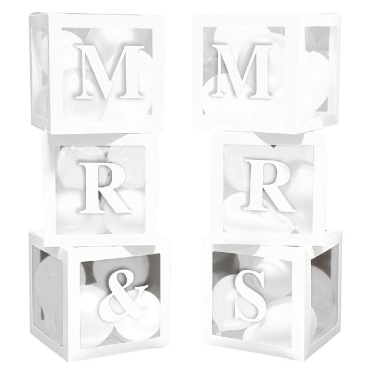 Mr & Mrs Balloon Boxes Decoration Kit