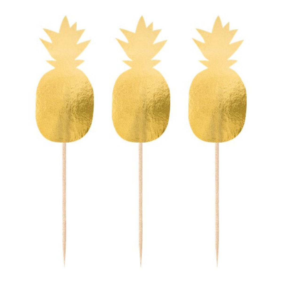 Gold Foil Pineapple Picks (20pk)