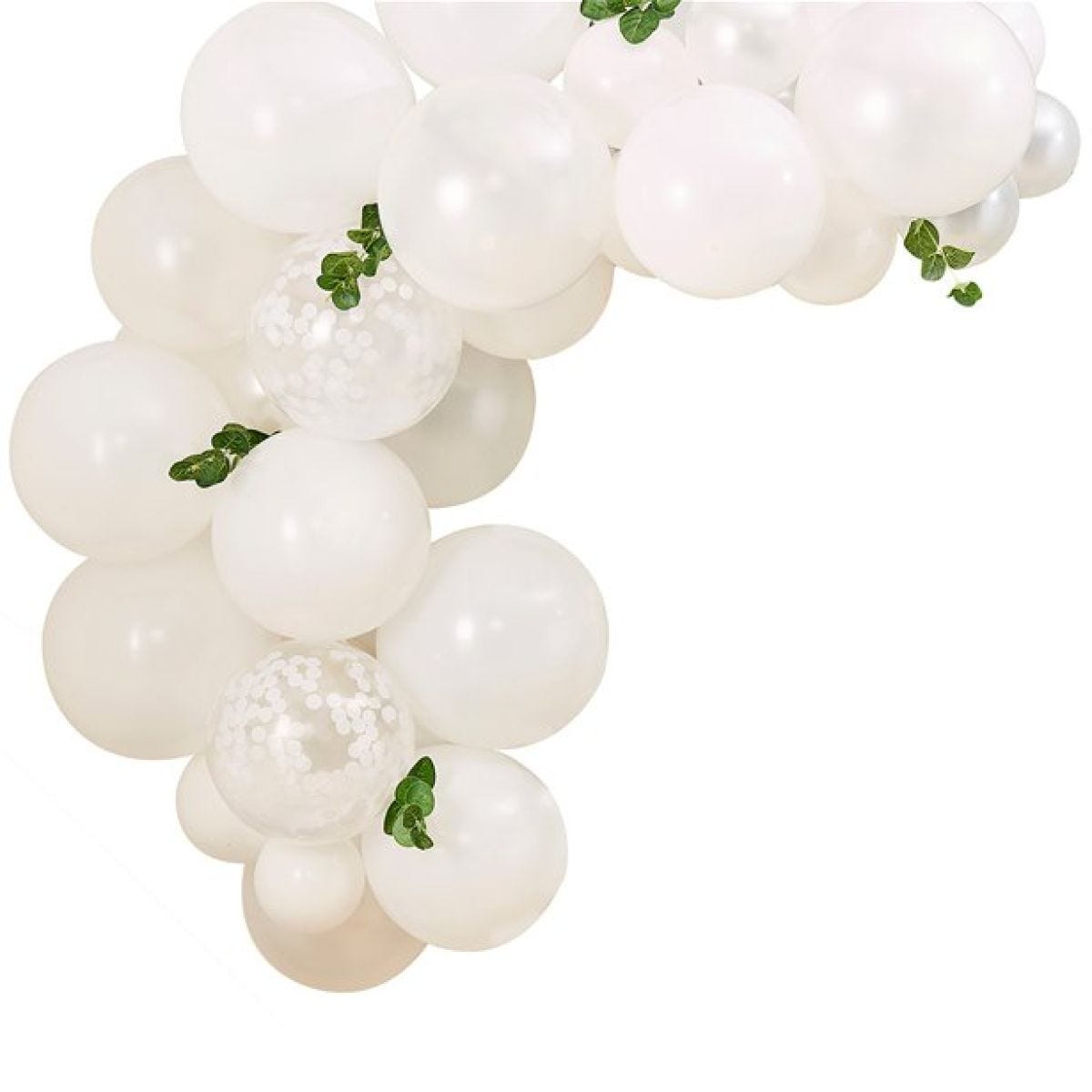 Botanical Baby Mini White Foliage Balloon Arch