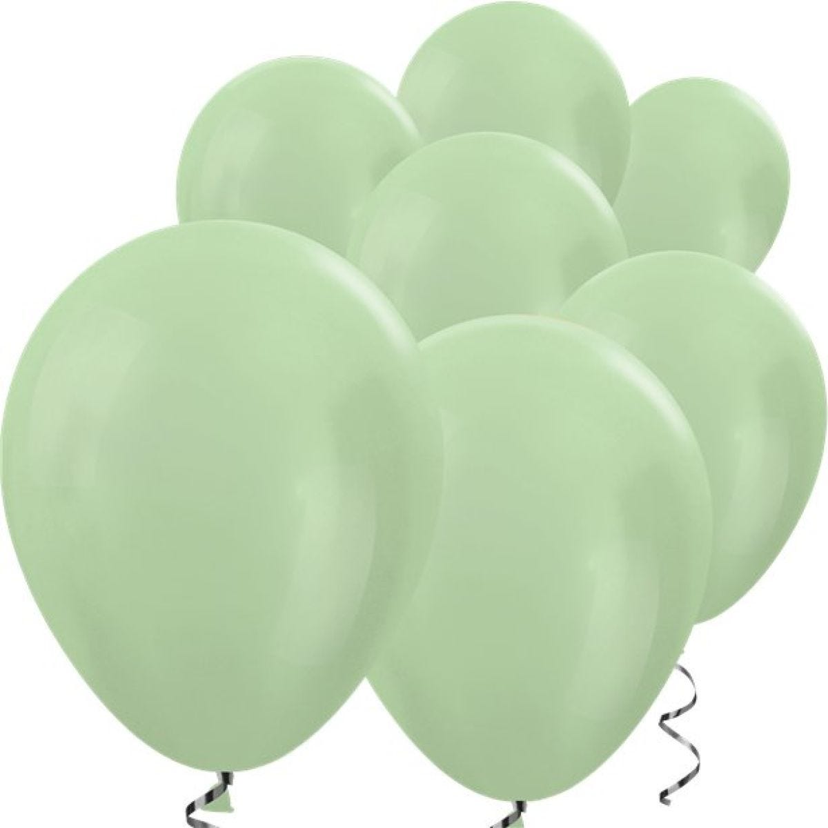 Green Satin Mini Balloons - 5" Latex Balloons