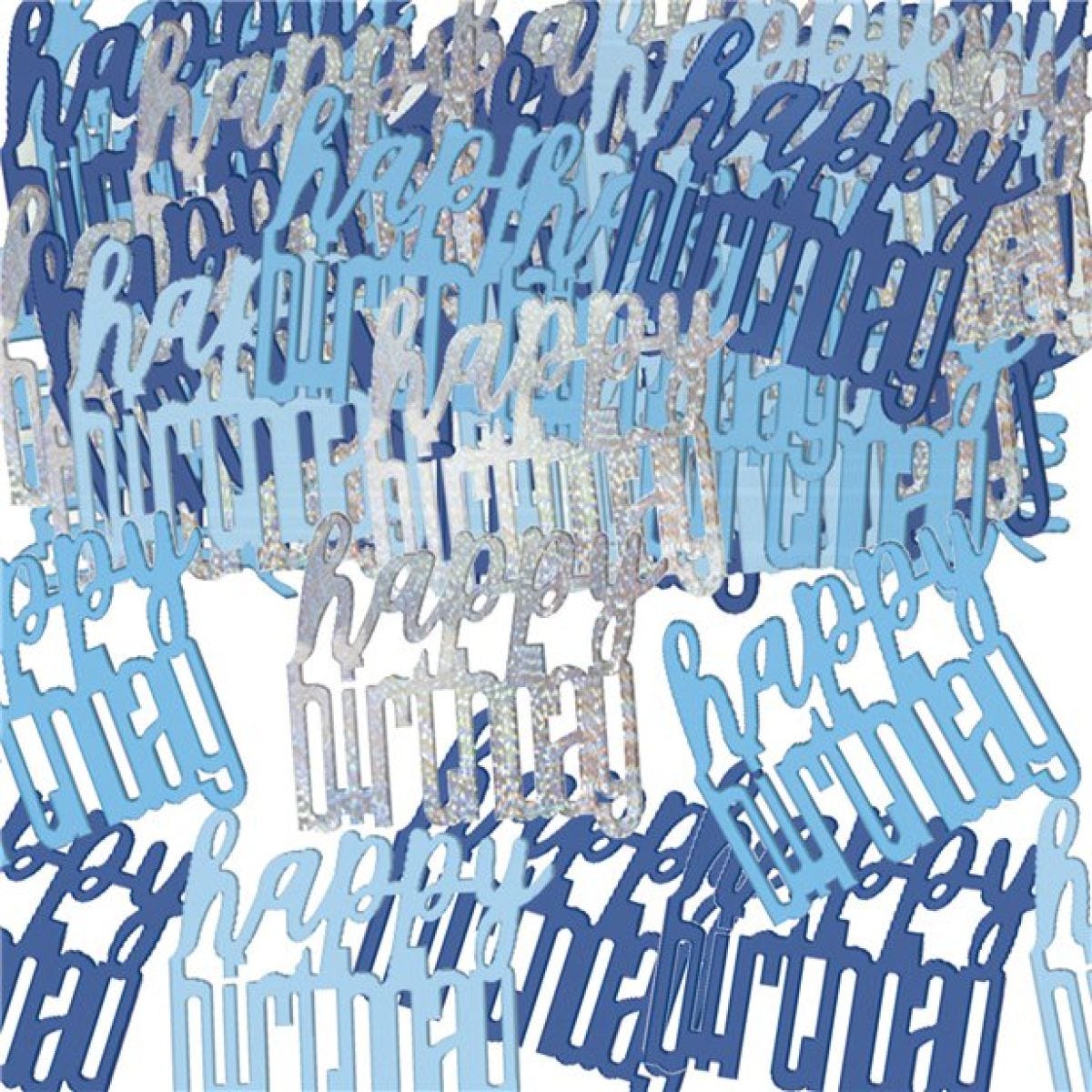 Blue &apos;Happy Birthday&apos; Confetti