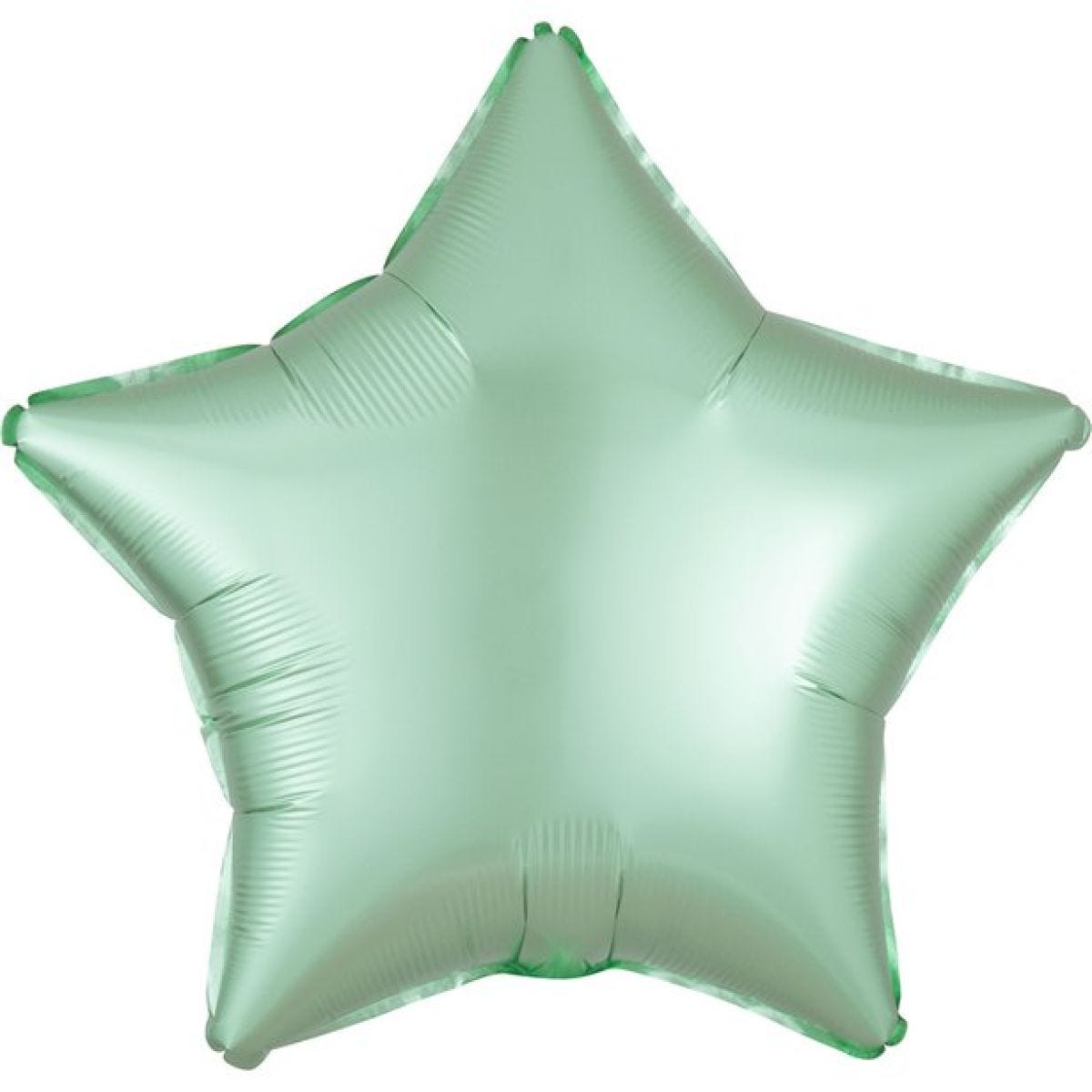 Mint Green Star Satin Luxe Balloon - 18&apos;&apos; Foil - unpackaged