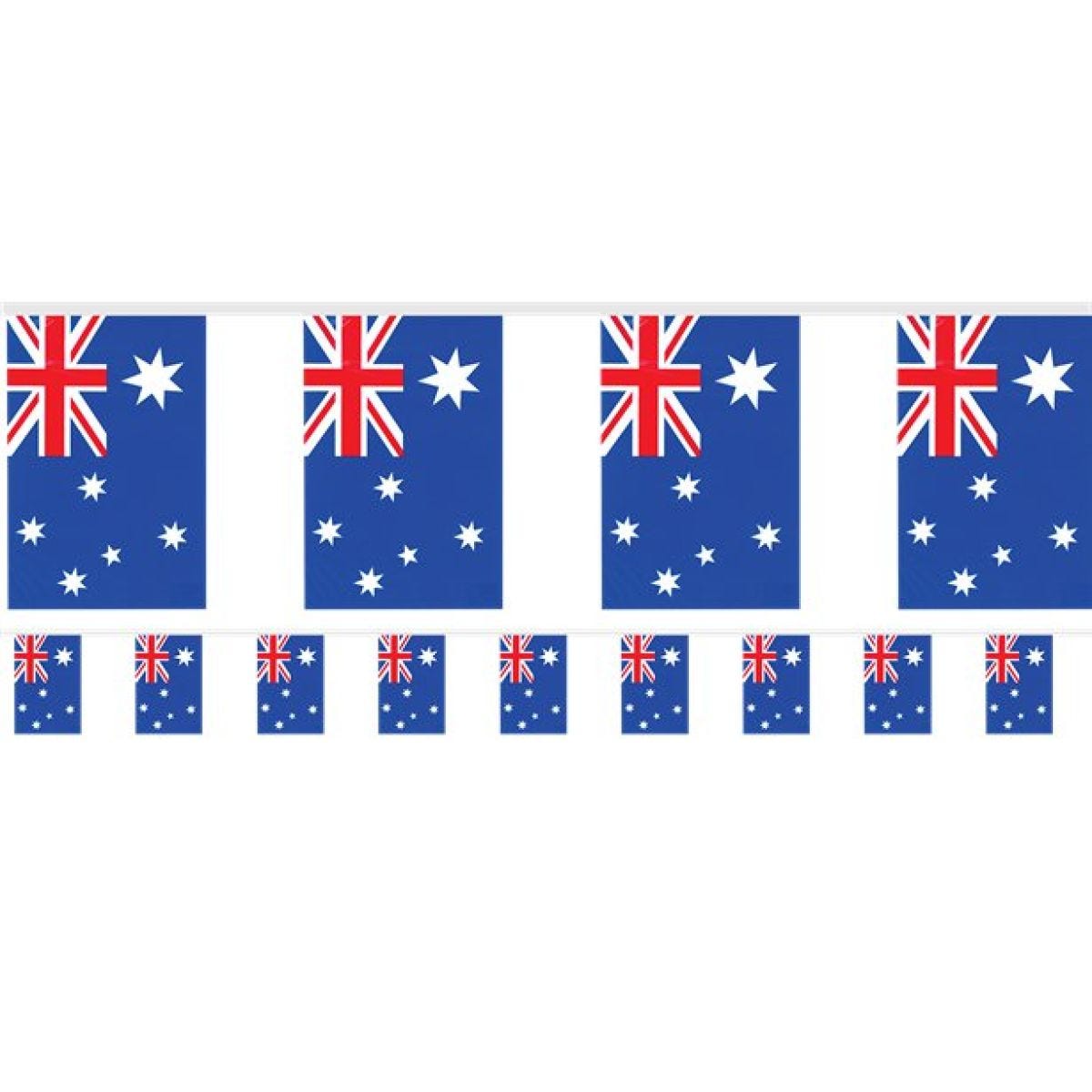 Australian Flag Plastic Bunting - 4m