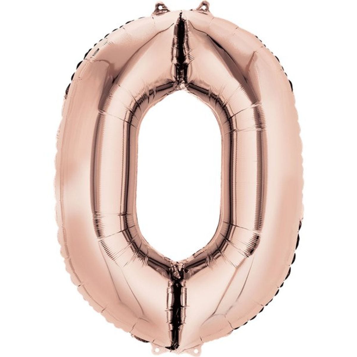 Rose Gold Number 0 Air Filled Balloon - 16" Foil