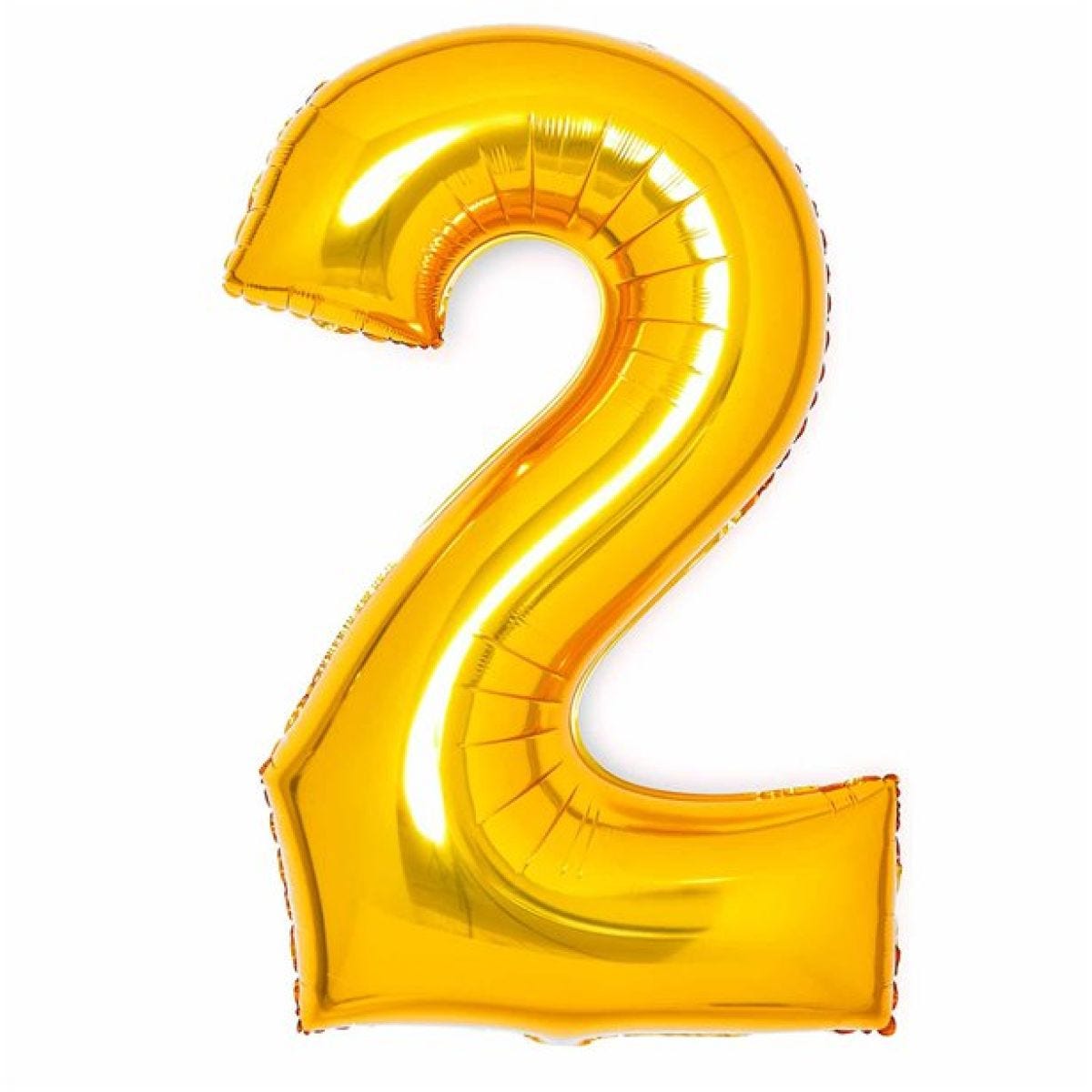 Number 2 Gold Foil Balloon - 34"
