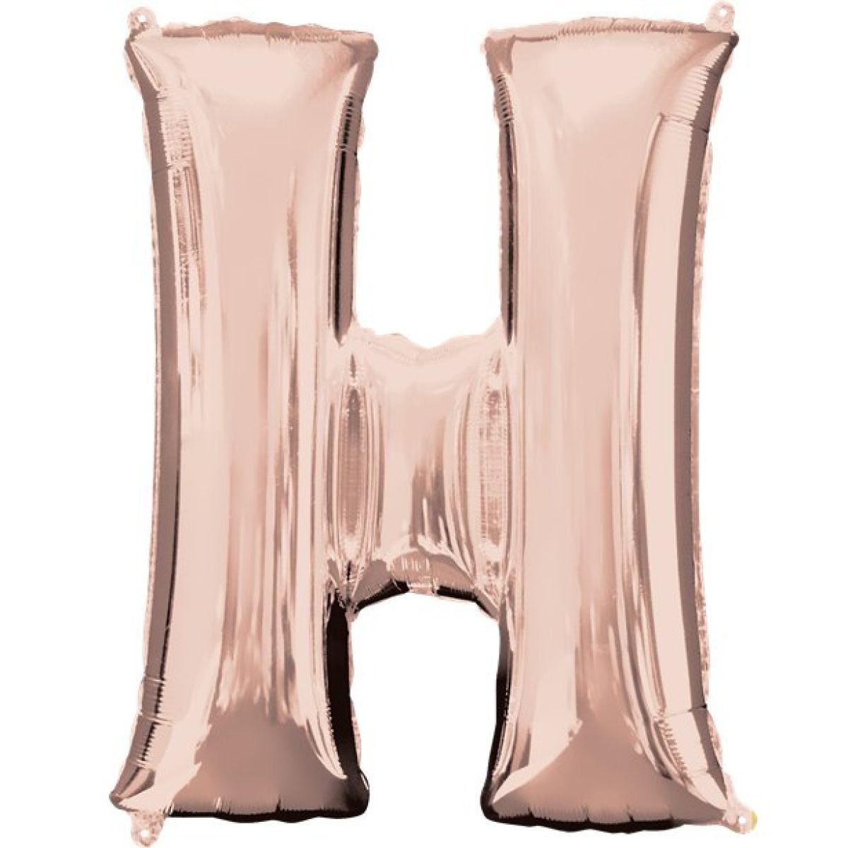 Rose Gold Letter H Air Filled Balloon - 16" Foil