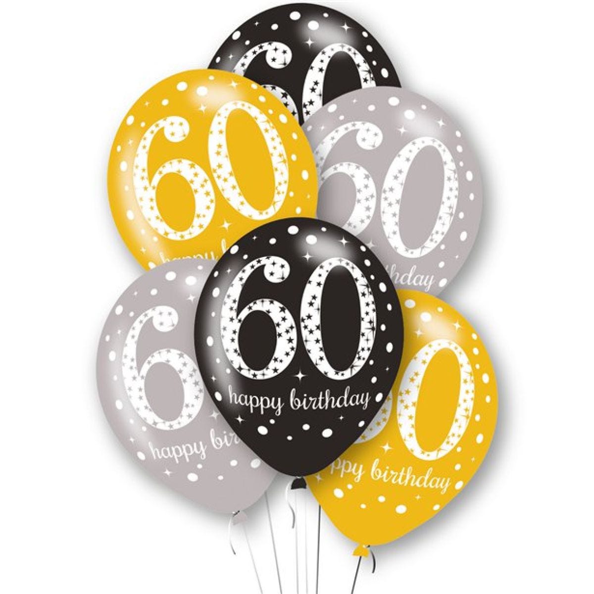 Age 60 Latex Balloons - 11"