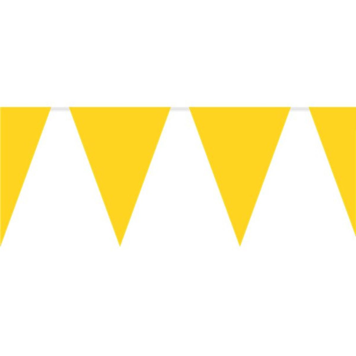 Yellow Plastic Bunting - 10m