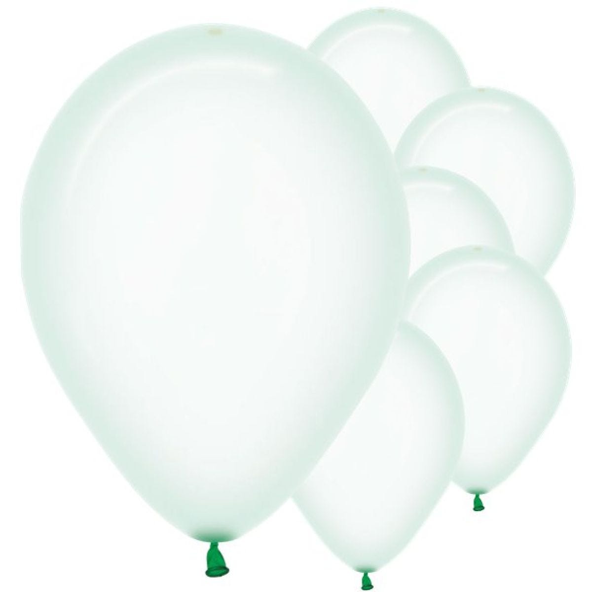 Pastel Green Crystal Balloons - 12" Latex (50pk)
