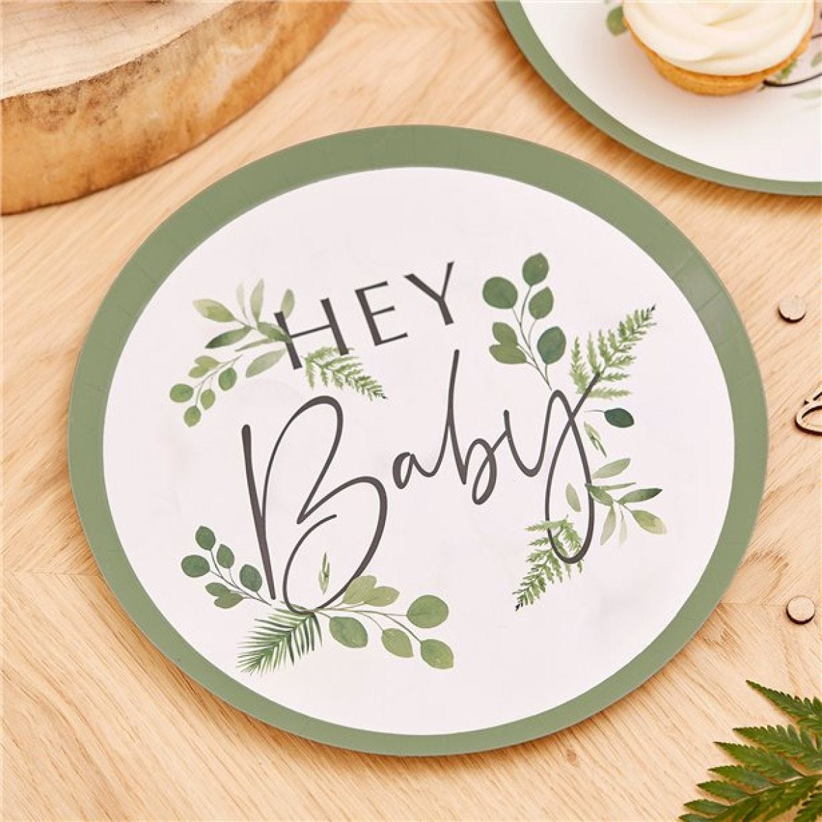 Botanical Baby Paper Plates - 24cm