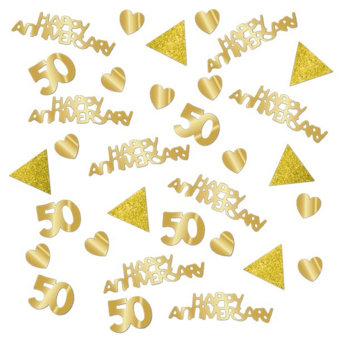 50th Gold Wedding Anniversary Confetti