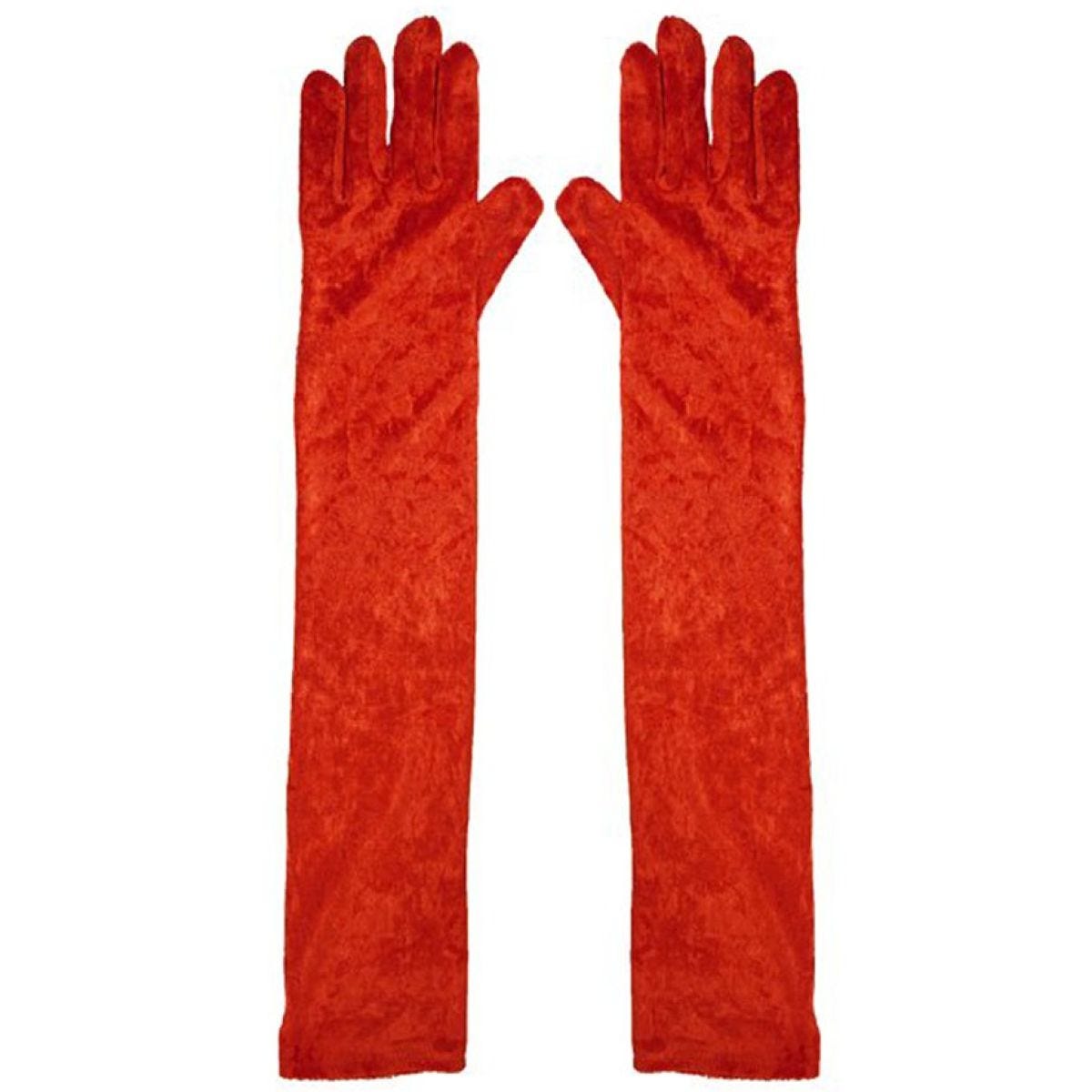 Long Red Gloves - 52cm