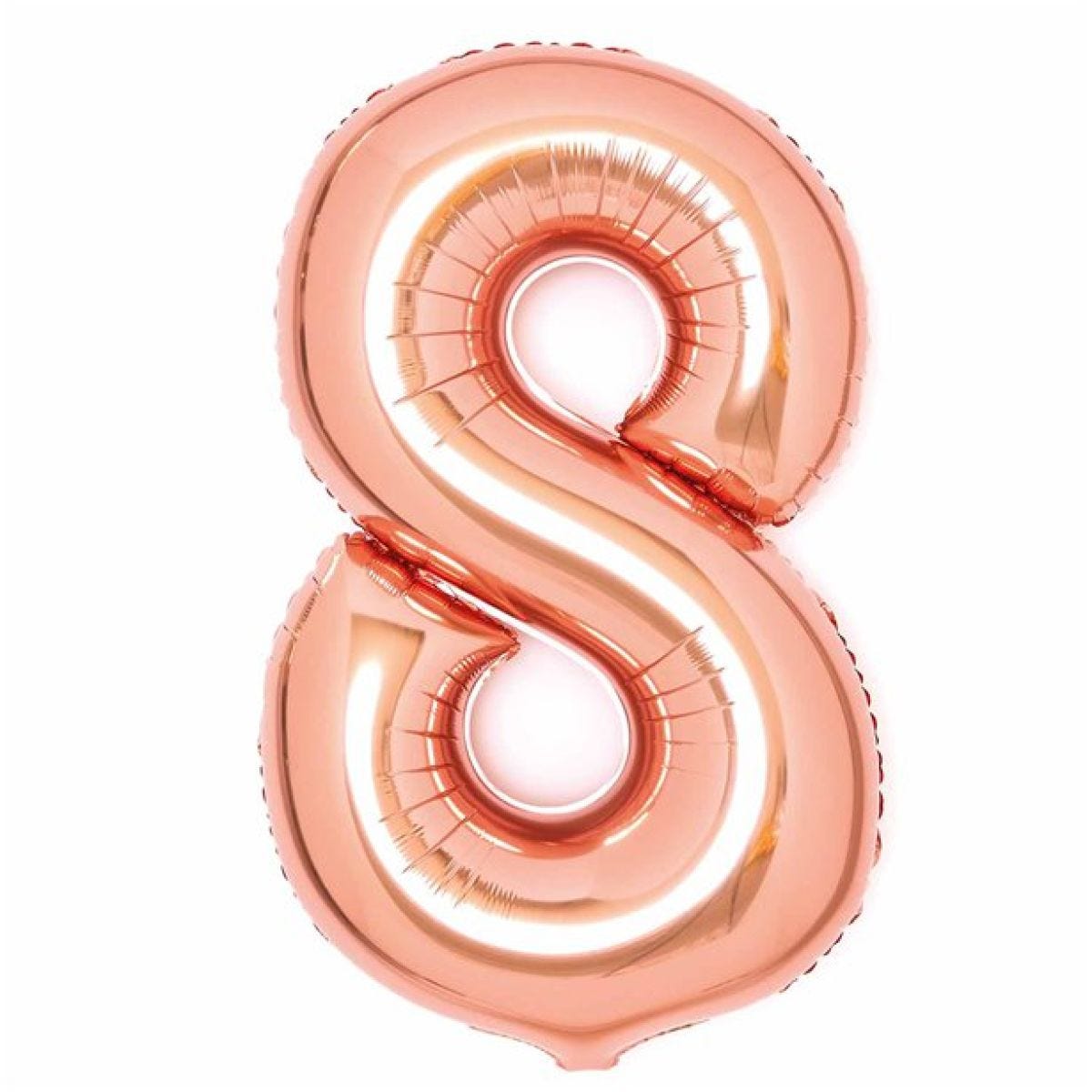Number 8 Rose Copper Foil Balloon - 34"