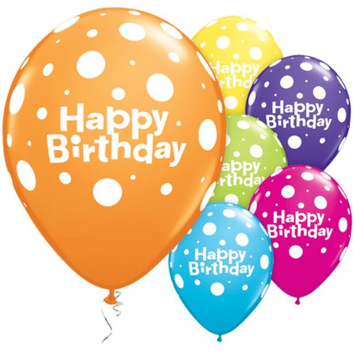 Birthday Big Polka Dots Balloons - 11" Latex