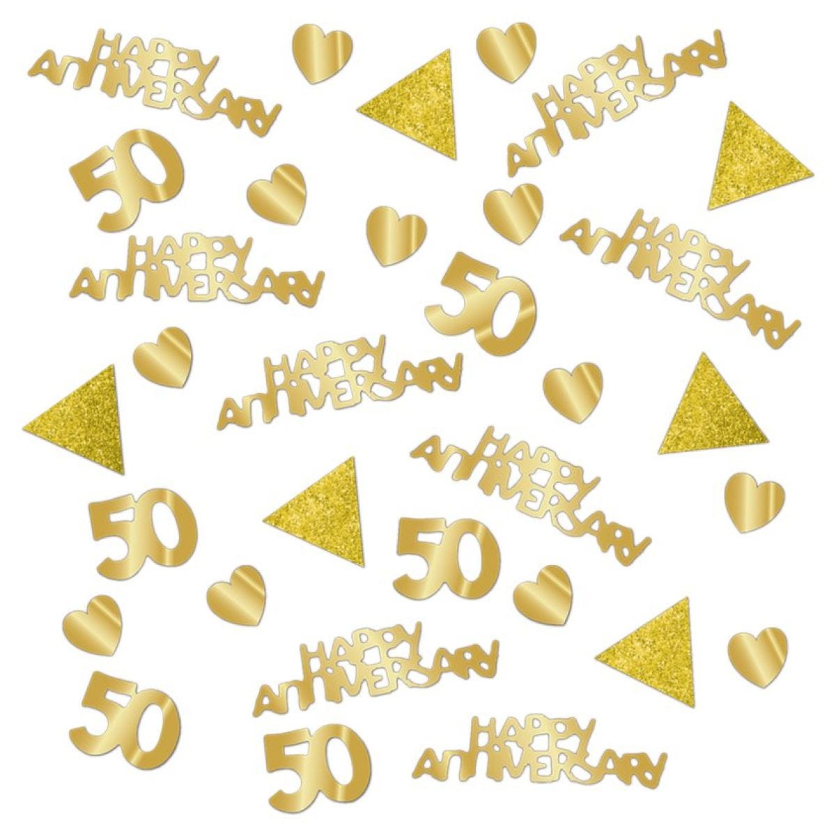 50th Gold Wedding Anniversary Confetti