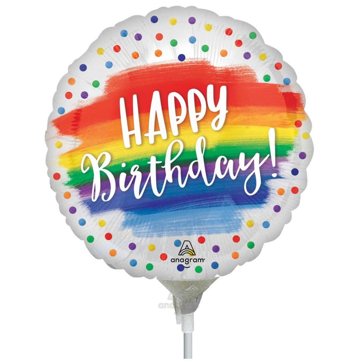Happy Birthday Dots Mini Airfilled Balloon