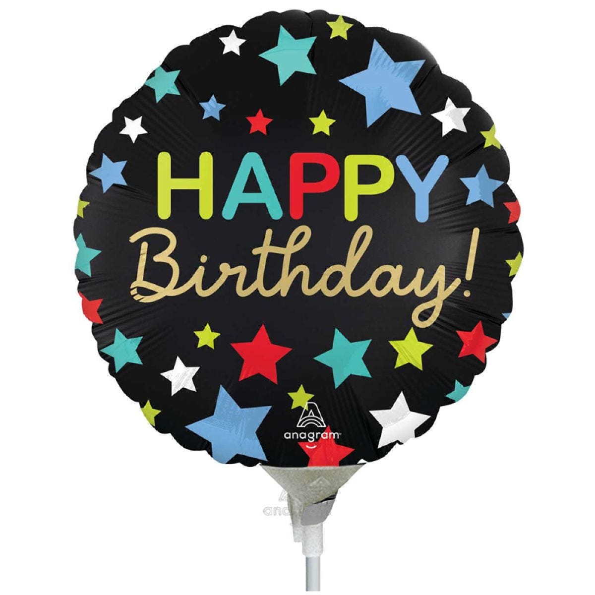 Happy Birthday Stars Mini Airfilled Balloon