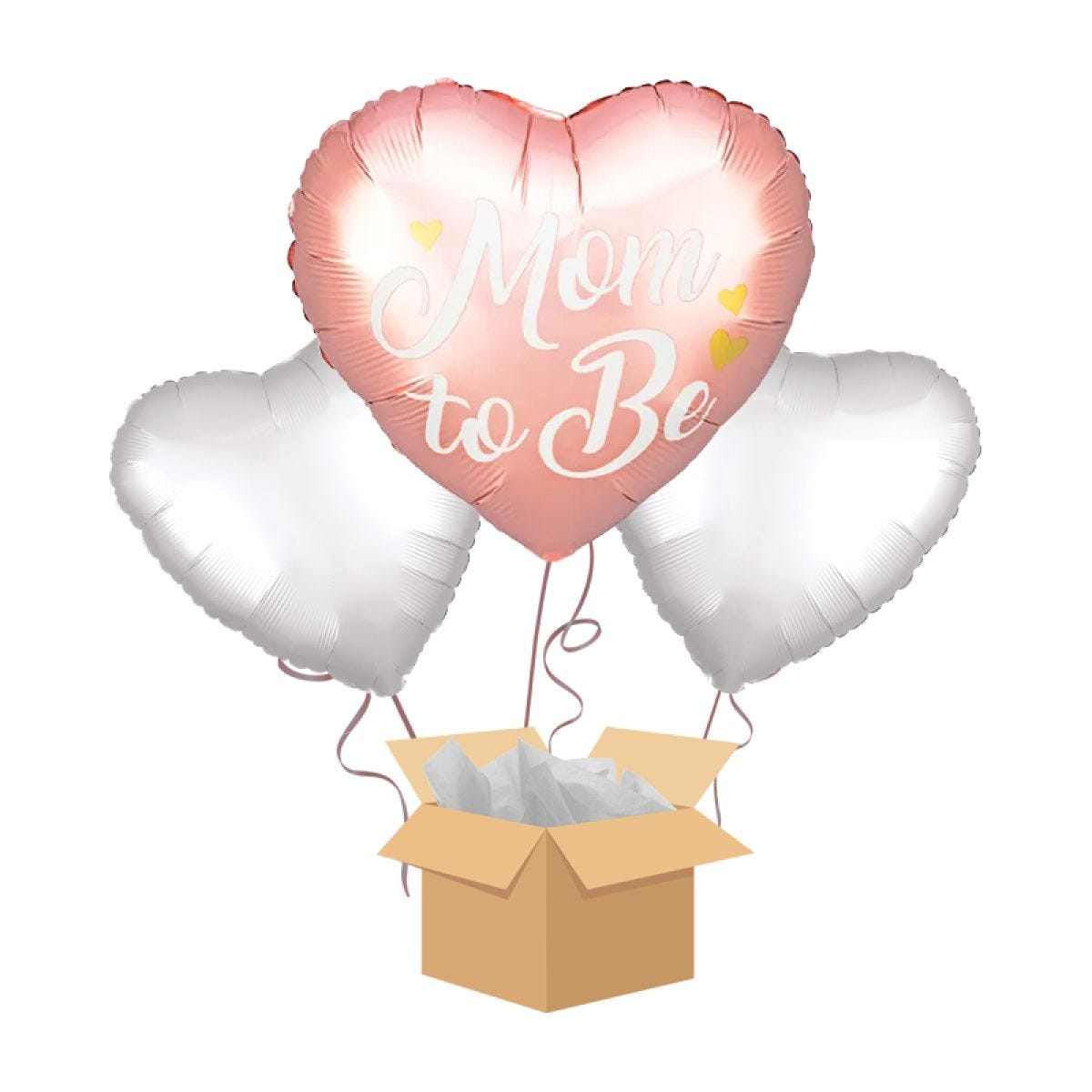 Pink Mum To Be Balloon Bouquet - Delivered Inflated