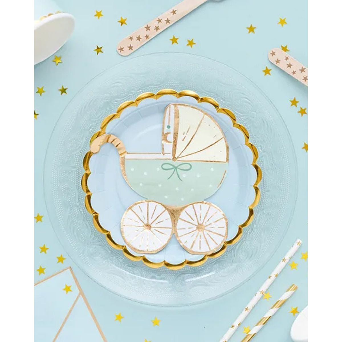 Blue Baby Stroller Napkins - 30cm (20pk)