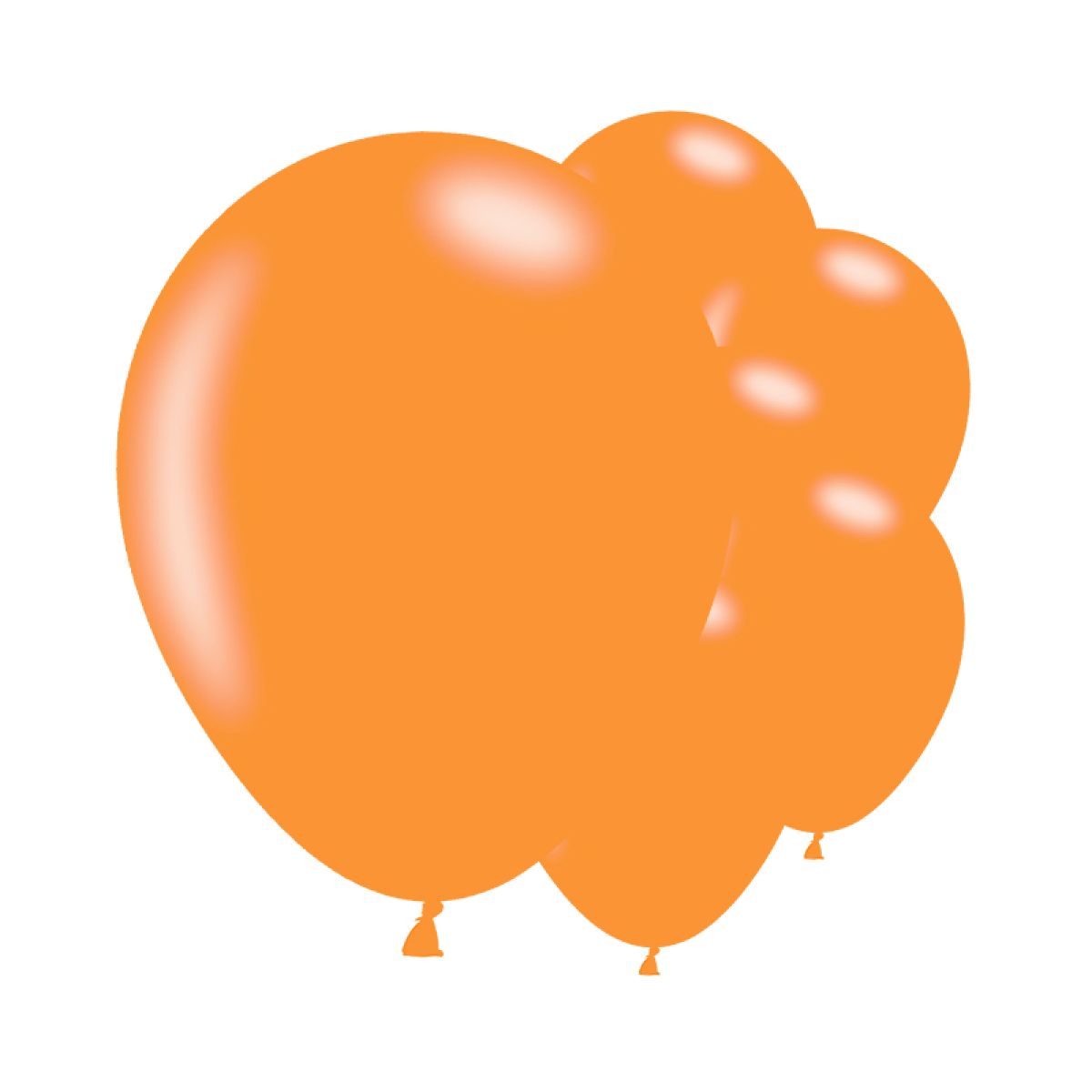 Orange Balloons - 11&apos;&apos; Metallic Latex 10pk)